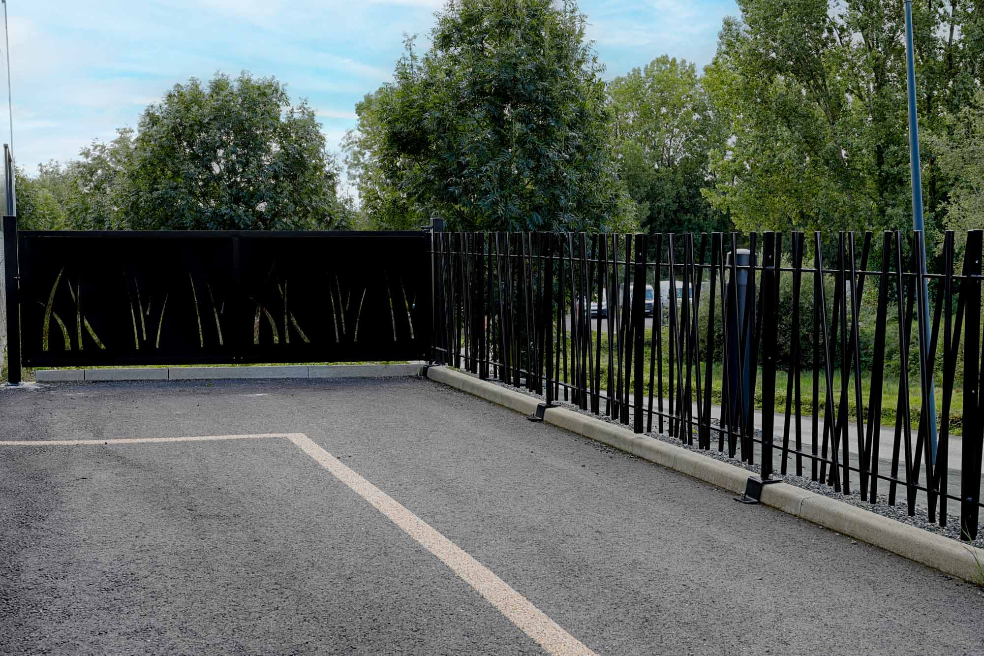 Garde-corps extérieur en acier galvanisé à chaud + peinture noire 