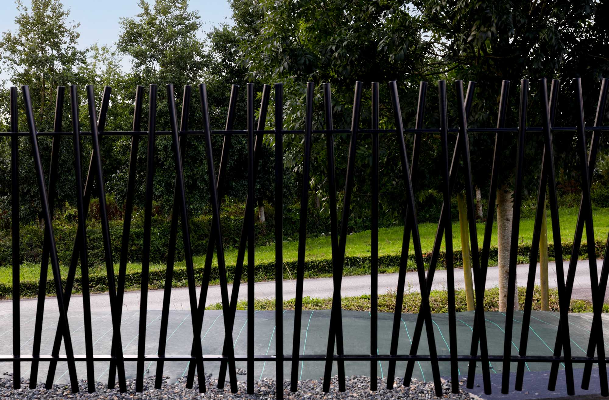 Garde-corps extérieur en acier galvanisé à chaud + peinture noire 