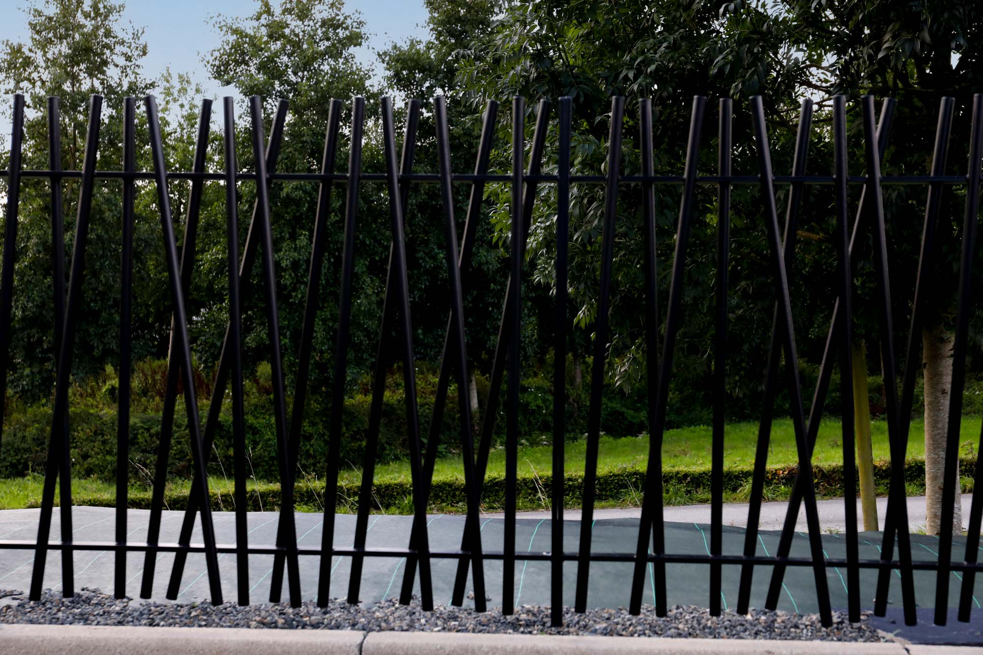 Garde-corps extérieur en acier galvanisé à chaud + peinture noire 