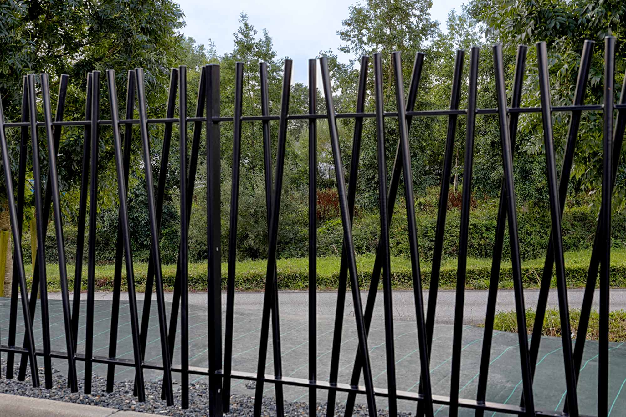 Garde-corps extérieur en acier galvanisé à chaud + peinture noire 